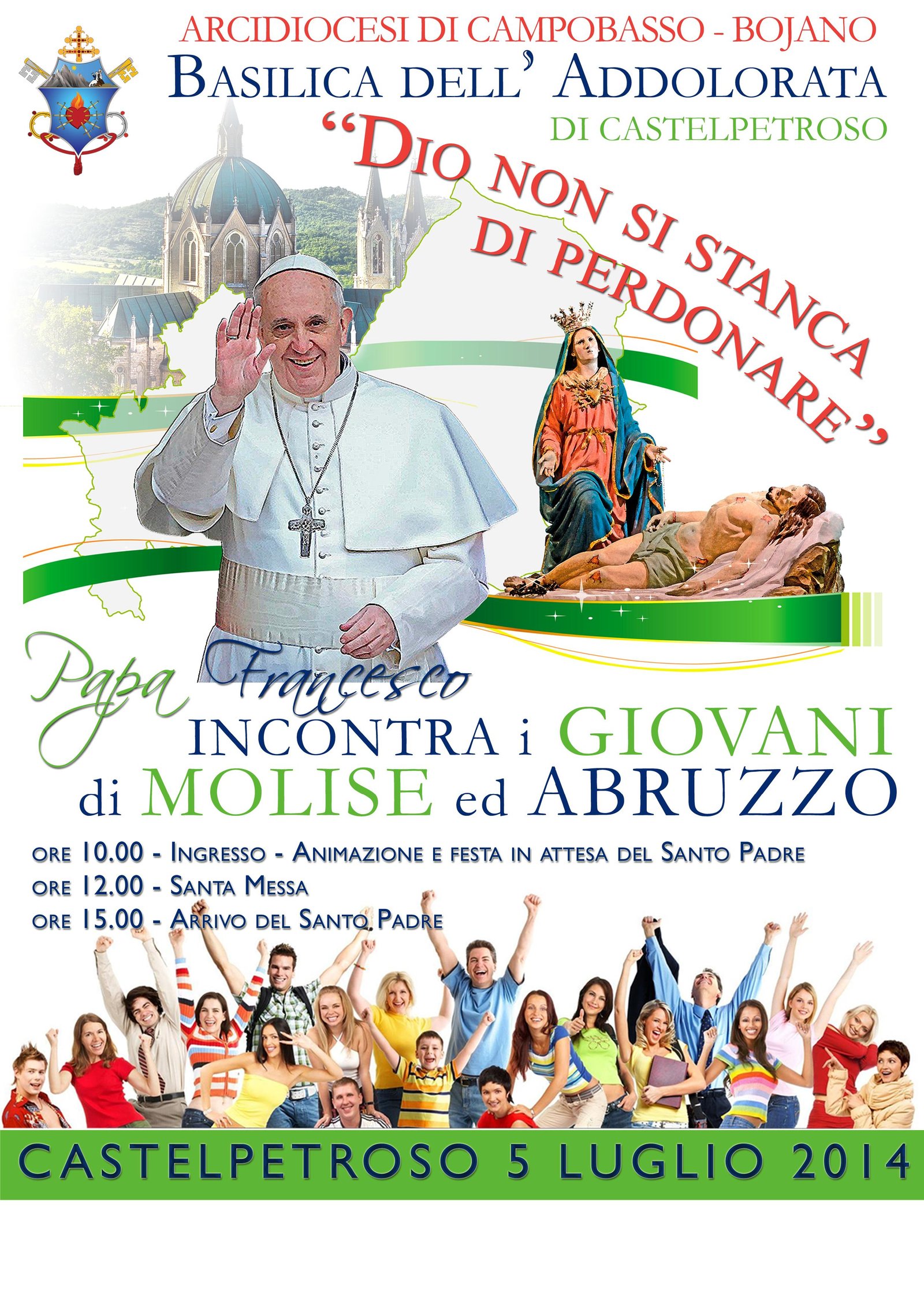 PAPA FRANCESCO INCONTRA I GIOVANI – CASTELPETROSO 5 LUGLIO 2014
