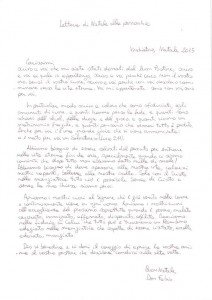 Lettera di Natale alla parrocchia 2015