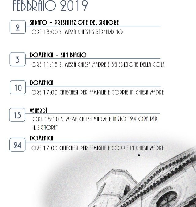 Avvisi febbraio 2019